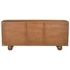 Amber Solid Mango Wood Sideboard with 3 Door in Natual Finish