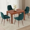 Atlas Solid Wood 4 Seater Dining Table With Rickman Lounge Chairs