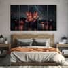 The Castle Decor Lord Ganesha Wall Painting Wooden Framed 27x48 Inch (Style 8)