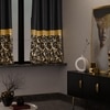Stoa Paris Satin Window Curtain, 70% Blackout Curtains,   Privacy Lining, Pack of 1, Versailles - Regal Slate with Back Lining