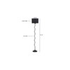 Seaver Black Cotton Shade Floor Lamp