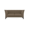 Weston 2 Seater Half Leather Sofa In Dark Truffle Italian Leather