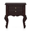 Nitara Solid Wood Bedside Table in Mahogany Finish