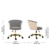 Doe Buck Paolo Beige Houndstooth Upholstered Swivel Office Chair