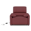 Leeroy Leather One Seater Motorized Recliner in Red Dahlia