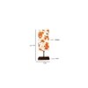 Ender Multicolor cotton table lamp with Square Brown Wood Base