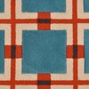 Presto Blue Geometric Hand Tufted Wool Carpet 8X10 Feet
