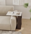 BLUEWUD Ender Multipurpose Sofa Side Table, End Table, Side Table, Laptop Tabe for Sofa with Side Magazine Holder & Paper Organizer for Living Room Home Hall Furniture (Wenge & White)