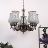 Devansh Dual Black Metal  Wallmounted Lamp With Cotton Black Metal  Shade