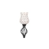Carrie Black Glass Shade Floor Lamp