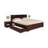 Samana Solid Wood King Storage Bed In Walnut Matte Finish
