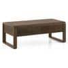 Linnea Rectangular Solid Wood Coffee Table In Danish Walnut Finish