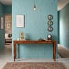 Aangan Solid Wood Console Table with 3 Drawer Storage in Honey Oak Finish 122 cm
