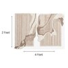 Abstract Natural Wool Wall Art Organic Textured 2 Panel Set 4 x 2 Feet