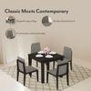 Galatea Dining Chair Set Of 2 Teak In American Walnut Finish With Grey Colour Fabric