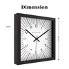 Bold Square Wall Clock with Radiating Markers