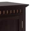 Fidora 2 Door Solid Wood Wardrobe in Mahogany Finish