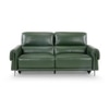Vivian Three Seater Motorized Leather Recliner in Hunter Green Colour