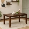 Catrice Solid Wood 6 Seater Dining Table in Provincial Teak Finish