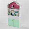 Craft Villa Toddlers Table With Display Cabinet In White & Pink Colour