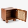 Abacus Solid Wood Bedside Unit in Brown Colour