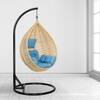Rattan Egg Single Seater 6 Star Swing Chair Blue
