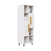 Hexa Engineered Wood Bookshelf Multipurpose Storage Rack in Frosty White Colour