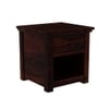 Happu Solid Wood Bedside Table in Walnut Finish