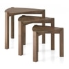 Clapton Nested Table Set of 3 in Finish Danish Walnut