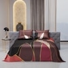 Stoa Paris Super King Size Enriched Cotton Bedsheet with 4 Pillow Covers  Size Red Red
