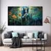 The Castle Decor Krishna Ji Wall Painting Wooden Framed 27x48 Inch (Style 18)