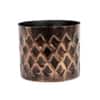 Cross Hammered Planter Set Of 3 In Black And Gold Colour