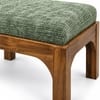 Nivara Solid Sheesham Wood Upholstered Pooja Chowki Sage Green Provincial Teak Finish