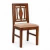 Globally Indian Ananta Solid Sheesham Wood 6 Seater Dining Table Set 6 Chairs Beige
