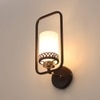 Eliante Modern Wall Lights Mild Steel, Glass & Glass Material Brown,Gold & White Finish