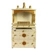 D'Dass Multi Color Mdf and Sheesham Wooden Temple With Cabinet For Pooja