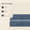 Peckham 3 Seater Click Clack Sofa Cum Bed In Ocean Weave Colour