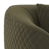Amora 1 Seater Fabric Sofa In Deep Olive Velvet