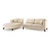 Lewis Sectional Sofa (Colour : Pearl, Cushion : Soft, Seater : Left Aligned 3 Seater + Left Aligned Chaise)