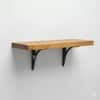 Devi Solid Wood 1.5 Meter Wall Rack in Mango Natural & Metal Black