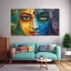 The Castle Decor Radha Krishna Wall Painting Wooden Framed 27x48 Inch (Style 6)