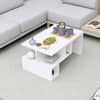 Hexa Engineered Wood Coffee Table With Storage In Frosty White