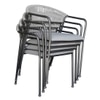 Costa Outdoor Table Set with 1 Table and 2 Chairs in Gun Metal Grey