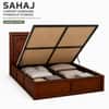 Sahaj Solid Wood Comfort Queen Bed Hydraulic Storage Provincial Teak Finish Mattress 60 x 78 Inches