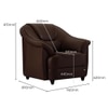 Berry 1 Seater Leatherette Sole in Cocoa Brown Colour