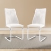 Ingrid Leatherette Dining Chair Set Of 2 In White Colour