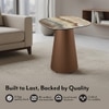 Aeris Metal Side Table in Jupiter Spanish Ceramic Finish
