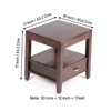 Kassel Bedside Table - Walnut Finish