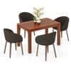 Atlas Solid Wood 4 Seater Dining Table With Meryl Lounge Chairs