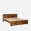 Zvya Solid Wood King  Size Bed Without Storage (Provincial Teak Finish)